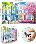 MINIWAN 500 Piece Puzzle for Adults, Spring Sakura Blossom Street, 23x15in | - Image 2