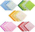 AUEAR, 35 Pack Cotton Print Fabric Bundle Squares 9.8"x9.8" Quilting Sewing by AUEAR