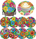 ijbnhd 8 Pcs Diamond Art Coasters by ijbnhd