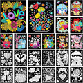 Zhanmai 48 Pcs Love Edition Velvet Coloring Posters Felt Pages to Color Fuzzy by Zhanmai