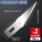 DIYSELF #2 Exacto Knife Blades, Exacto Replacement Blades, Hobby Knife Blade - Image 3