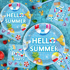 96 Pieces Pool Party Tableware Set - Image 5