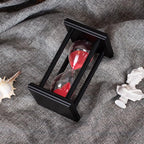 BELLAWARE Hourglass Timer with Red Sand, 15 Minute Wooden Sand Timer | Creative - Image 3