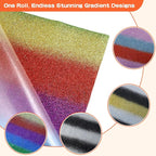 guangyintong Rainbow Glitter Heat Transfer Vinyl Rolls - Image 2