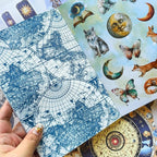 Vintage Astrology Sticker Book & Scrapbook Paper Pad, 40 Inner Pages - Image 6