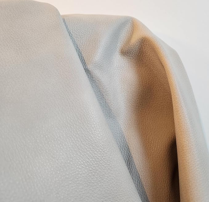 Latte Milk Cream Pebblegrain Faux Vegan Leather Synthetic Pleather 0.9 mm 1 by NATLeathers