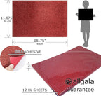Allgala X-Large Self-Adhesive Glitter EVA Foam Sheets 12 Pack 12x16 inch Paper - Image 2