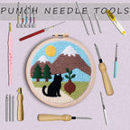 HYINUS DIY Punch Needle Kit for Beginners, All-in-One Embroidery Starter Set - Image 5