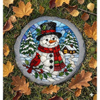 Magnolia Garden 10-Inch Christmas Snowman Stepping Stone - Image 6