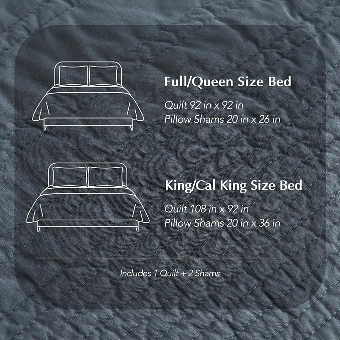 EVERGRACEHOME 100% Cotton Modern Lines Quilt Set King Size, Pre-Washed Soft - Image 8