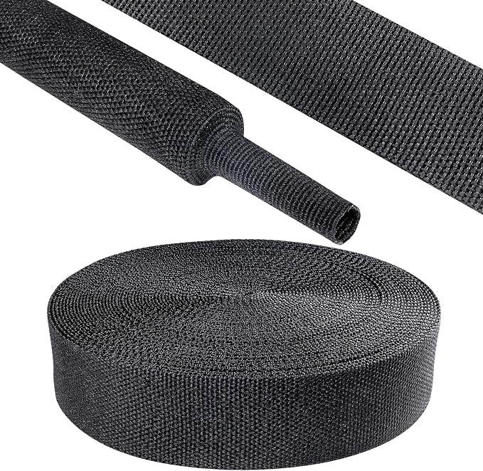 2 in 1 Heat Shrink Braided Sleeving Fabric Tubing-Ideal fit Irregular Shape by Sunnarepoon
