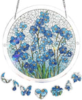 Acrylic Puzzle Suncatcher, Flower of Memory Blue Sun Catcher by Unknown