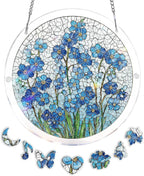 Acrylic Puzzle Suncatcher, Flower of Memory Blue Sun Catcher by Unknown