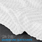 Utopia Bedding White 100% Cotton Waffle Blanket 300 GSM Soft Lightweight - Image 3