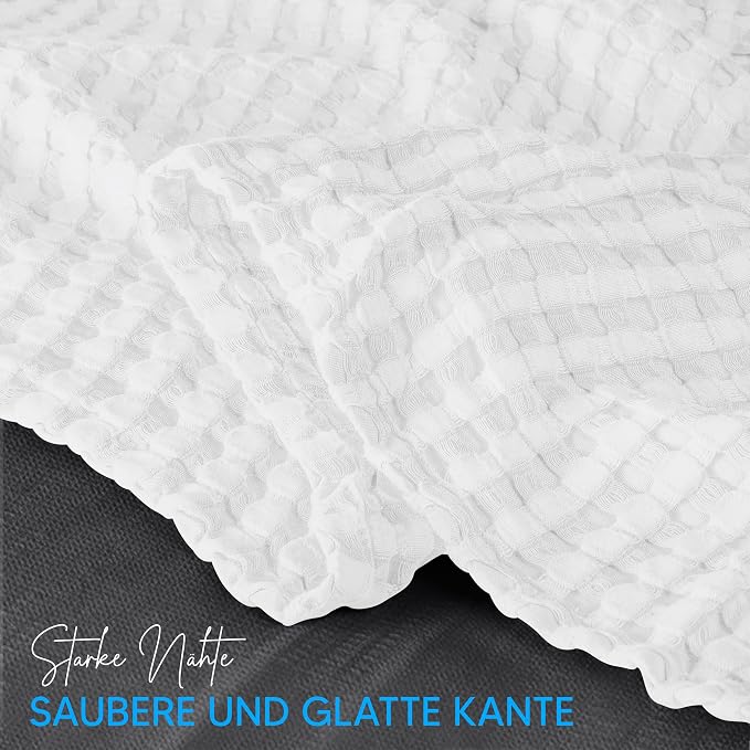 Utopia Bedding 100% Cotton Waffle Weave Blanket Throw Size - Image 5