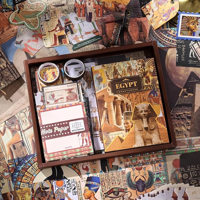 Scrapbooking Supplies Kit, Egyptian Vintage Aesthetic Scrapbook Kit - Image 5