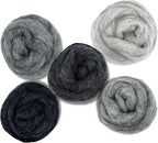 Corriedale Carded Sliver Wool Roving Variety Bundle | Best Core Wool by RevolutionFibers