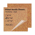 2 PCS 10 x 10 inch Glitter Colored Plexiglass Acrylic Sheets by gdhwcxl