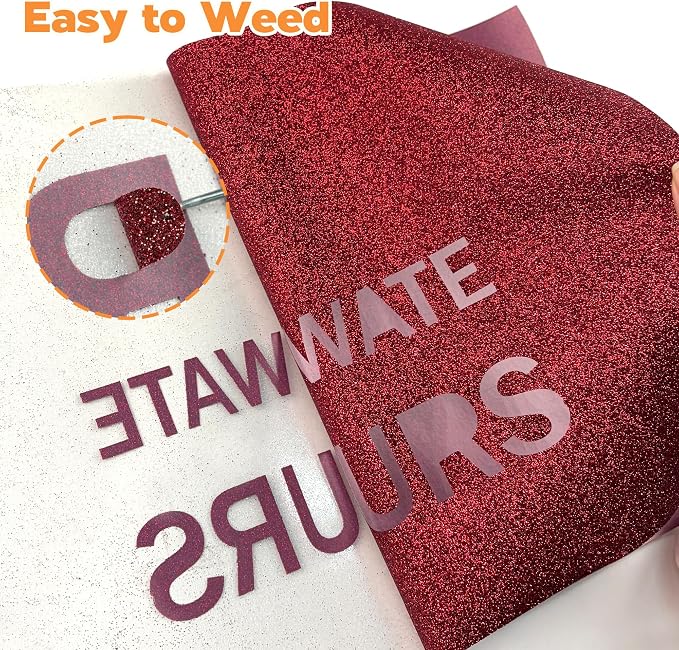 HTVVETUR Glitter Heat Transfer Vinyl - Image 3