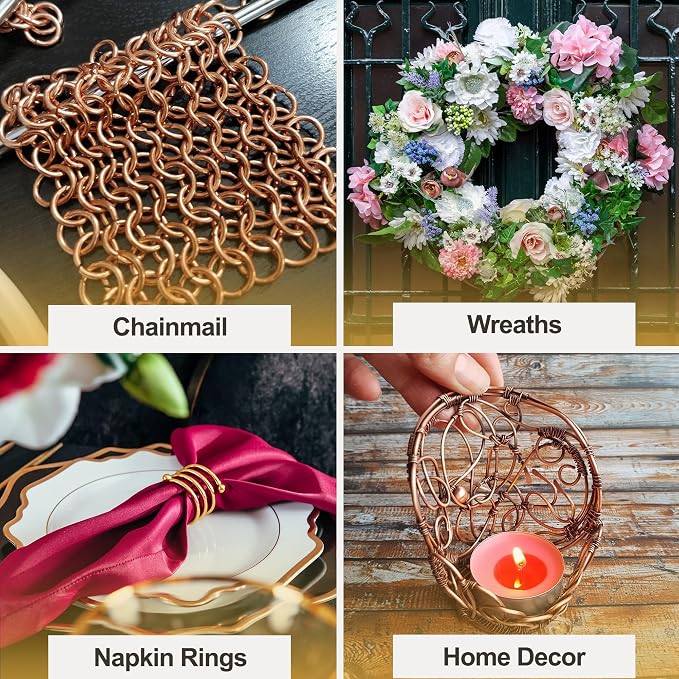 Mandala Crafts 22 GA Red Copper Black Assorted Anodized Aluminum Craft Wire | - Image 6