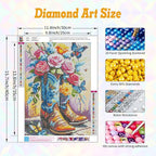 Cowboy Boots Diamond Art Kits for Adults Beginners 12x16 in, DIY Craft Gift | - Image 3