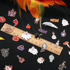SANNIX 110Pcs Halloween Charms Gold Enamel Jewelry Making Charms - Image 3