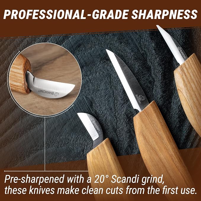 BeaverCraft Wood Carving Knife Kit S15 Whittling Kit - Image 6