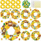 Hollowfly 48 Sets Bee Craft Kits DIY Summer Wreath Hanging Ornaments Make Your by Hollowfly