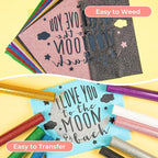 HTVRONT Glitter HTV Heat Transfer Vinyl: 10 Pack 12"x12" Iron on Vinyl | - Image 3