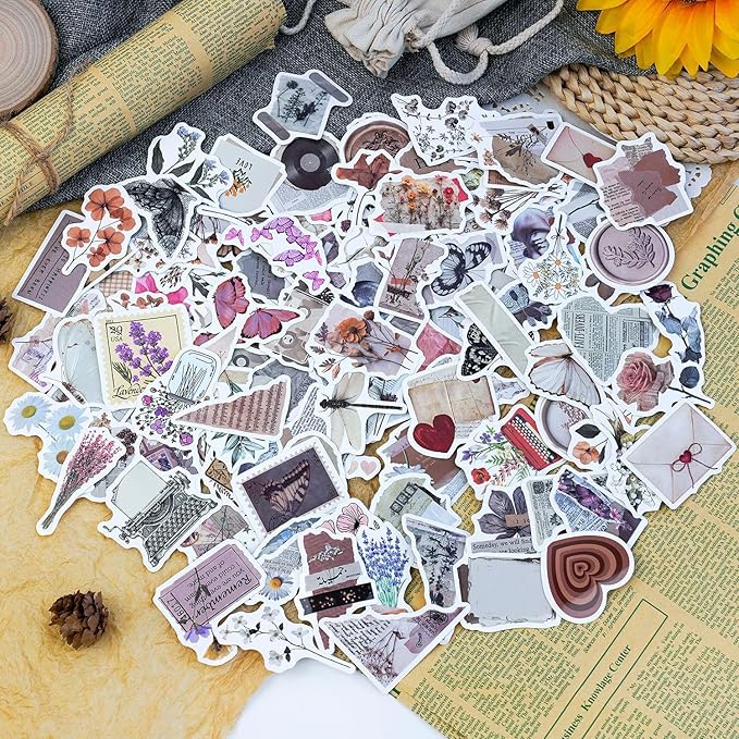120Pcs Vintage Aesthetic Stickers - Image 3