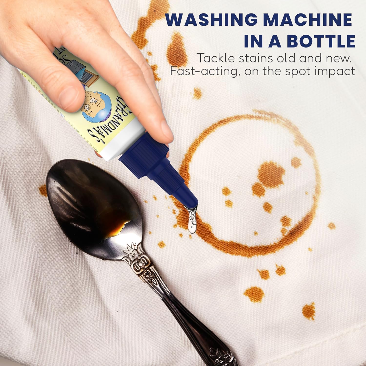 Grandma's Secret Spot Remover - Chlorine, Bleach and Toxin-Free Stain Remover - Stain Remover for Clothes - Fabric Stain Remover Removes Oil, Paint, Blood and Pet Stains – 2 Ounce