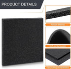 Pangda 2 Pcs Black Foam Pad 12 x 12 x 0.25 Inches Cuttable Polyurethane Foam - Image 3