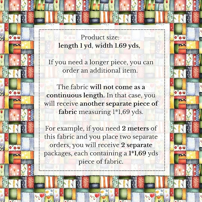 100% Cotton Fabric by the Yard – Turkish Quality Quilting & Sewing Fabric - Image 4