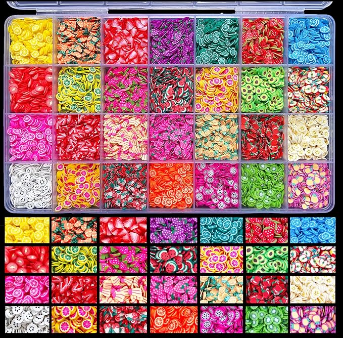 17500Pcs Polymer Fruit Slices Fruit Nail Art Slice 3D Polymer Slices Polymer by EHOPE
