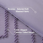 Andency Purple Comforter Set King Size, Boho Girls Women Lavender Soft Fluffy - Image 5