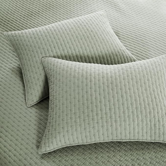 Levtex Home Cross Stitch Reversible King/Cal King Quilt Set and 2 Pillow Shams - Image 3