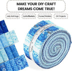 Craftido-20 Options-100% Cotton Jelly Roll Fabric Precut Strips - Image 5