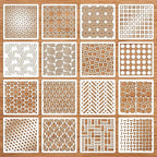 Geometric Stencils for Painting, Modern Geometric Patterns & Textures, Drawing by Felixcraft-DIYDreamscape