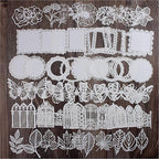 Diuhofart 60Pcs Large Scrapbook Embellishments Frame Lace Paper Cutout - Image 3