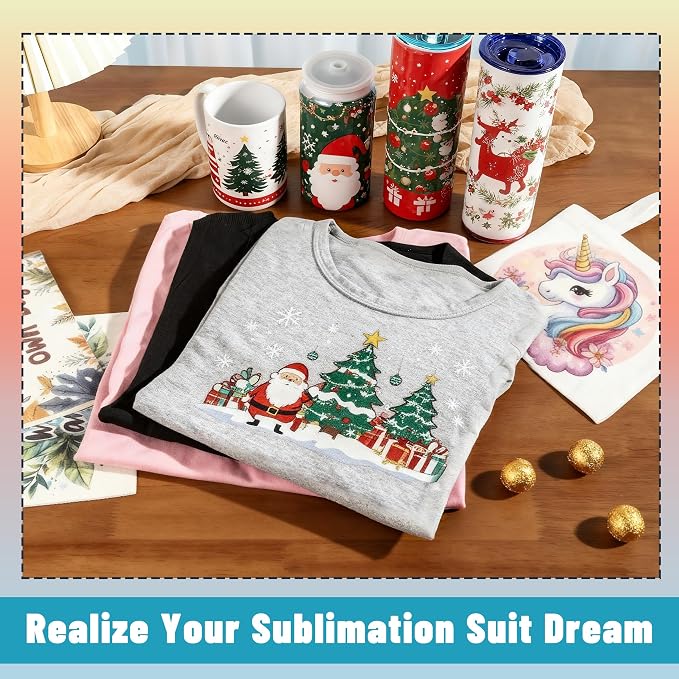 Joyclub 5 PCS Unisex Sublimation Blanks Bulk Polyester T Shirts - Image 7