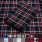 Pico Textiles 6 Yards Bolt Red and Black Tartan Plaid Flannel Fabric by PicoTextiles