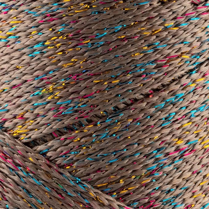 5 Skeins of Sensy Premium 2mm 251 Yards Sparkle Polyester Rope 90% - Image 2