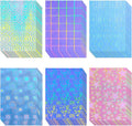 Clabby 36 Sheets Holographic Sticker Paper A4 Vinyl Holographic Laminate Sheets by Clabby