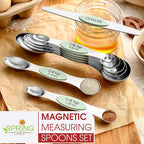 Spring Chef Stainless Steel Magnetic Measuring Spoons Set of 8 - Image 7