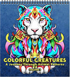 FUNLAVIE Adult Coloring Book – Mandala Animal Designs, Spiral Bound Premium by FUNLAVIE