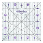 The Quilted Bear Square Quilting Ruler, Transparent Acrylic, Precise Bold Lines by TheQuiltedBearsProducts
