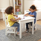 Melissa & Doug Wooden Kids Table & Chairs Set, Montessori, Homeschool Classroom - Image 7