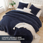 Smoofy Fluffy Queen Size Comforter Set 3 Pieces - Image 4