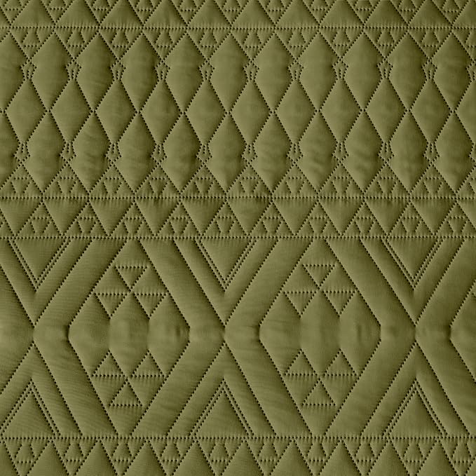 akkialla King/Cal King Size Quilt Bedding Set, Olive Green Lightweight - Image 8