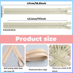 YAKA 20pcs Beige Nylon Invisible Zippers Tailor Sewing Tools Garment - Image 2